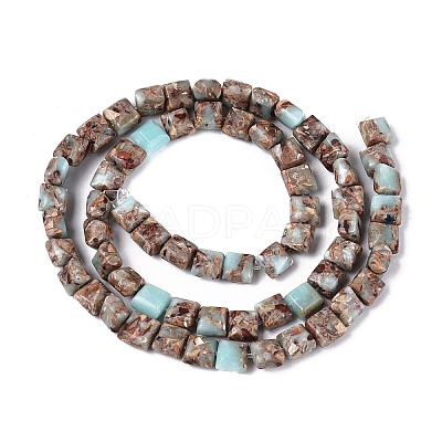 Synthetic Aqua Terra Jasper Beads Strands G-S366-017-01-1