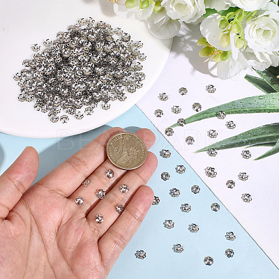 1000Pcs 316 Surgical Stainless Steel Bead Caps STAS-ME0003-22-1