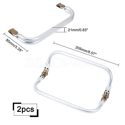 2Pcs Aluminum Purse Frame Handle FIND-PH0003-36-1