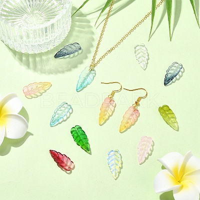 60Pcs 12 Styles Electroplate Glass Pendant EGLA-YW0003-16-1