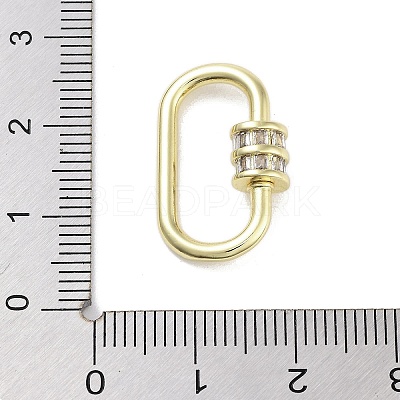 Brass Micro Pave Cubic Zirconia Keychain Rings X-KK-M293-50G-1
