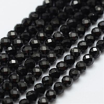 Natural Black Spinel Beads Strands G-E366-07-2mm-1