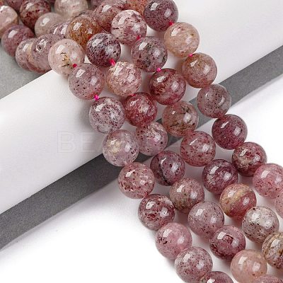 Natural Strawberry Quartz Beads Strands LS-G-J373-16-9mm-1