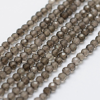 Natural Smoky Quartz Beads Strands G-D840-09-4mm-1