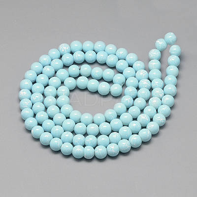 Drawbench Glass Beads Strands DGLA-S115-6mm-L22-1