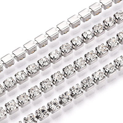 Iron Rhinestone Strass Chains CH-YW0003-01B-NF-1