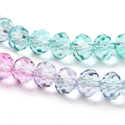 Transparent Painted Glass Beads Strands X1-DGLA-A034-T8mm-A10-1