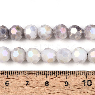 Anti-Tarnish Electroplate Glass Beads Strands EGLA-T021-8mm-15-01-1
