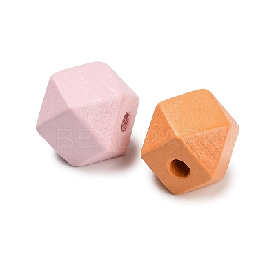 Printed Wood Beads WOOD-Z006-01B-1