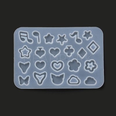DIY Star/Heart/Flower/Music Note Shaker Filler Silicone Quicksand Molds X-DIY-G079-03B-1