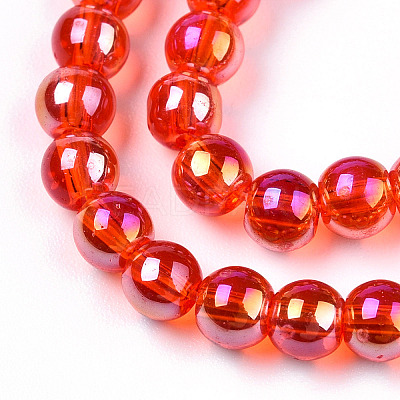 Electroplate Transparent Glass Beads Strands LS-GLAA-T032-T4mm-AB09-1