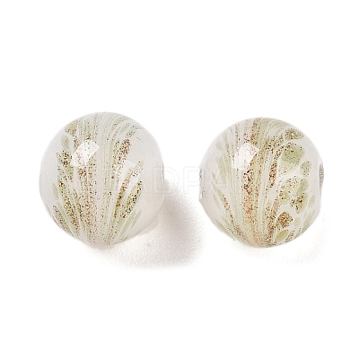 Handmade Gold Sand Lampwork Beads LAMP-T023-04B-02-1