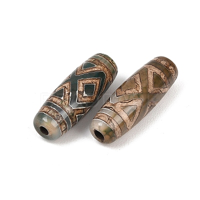 Tibetan Style dZi Beads TDZI-E004-61-1