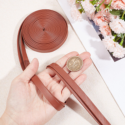 5M Flat PU Imitation Leather Cord LC-WH0009-07B-1