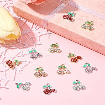 12Pcs 6 Colors Rack Plating Alloy Pendants FIND-FS0003-11-1