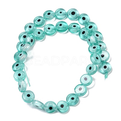 Handmade Evil Eye Lampwork Beads Strands LAMP-G164-10C-01-1