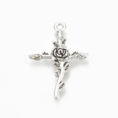 Tibetan Style Alloy Pendants X-TIBE-Q075-63AS-LF-1
