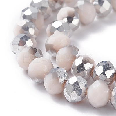 Electroplate Opaque Glass Beads Strands EGLA-A034-P4mm-M08-1