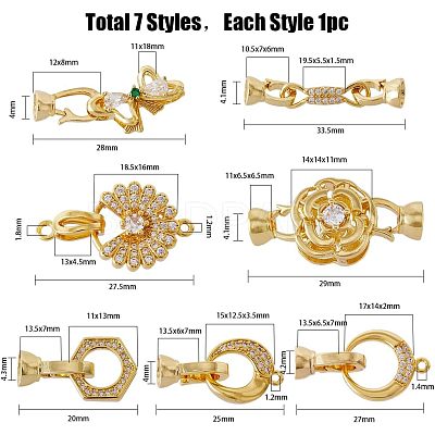 10 Sets 10 Styles Fold Over Clasp Sets FIND-FH0005-45-1