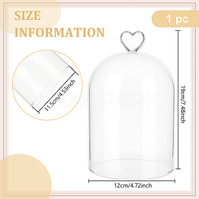 Heart Arch Glass Dome Cover DIY-WH0933-20F-1