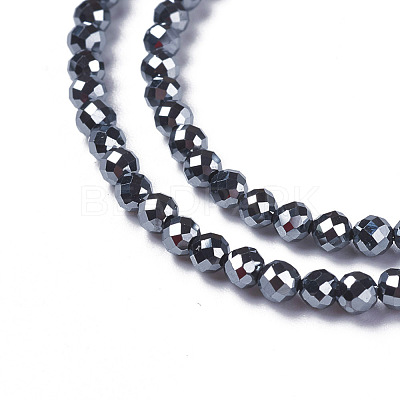 Terahertz Stone Beads Strands G-F596-37-4mm-1