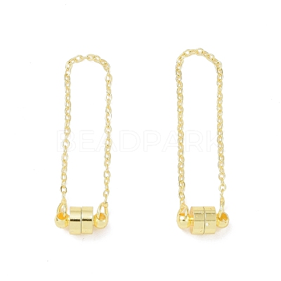 Brass Magnetic Clasp with Cable Safety Chain KK-F839-035G-1