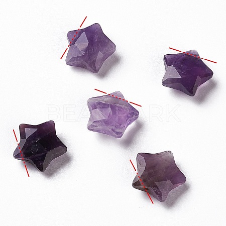Natural Amethyst Charms G-H241-04D-1