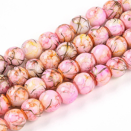 Baking Paint Glass Beads X1-DGLA-N003-8mm-B02-1