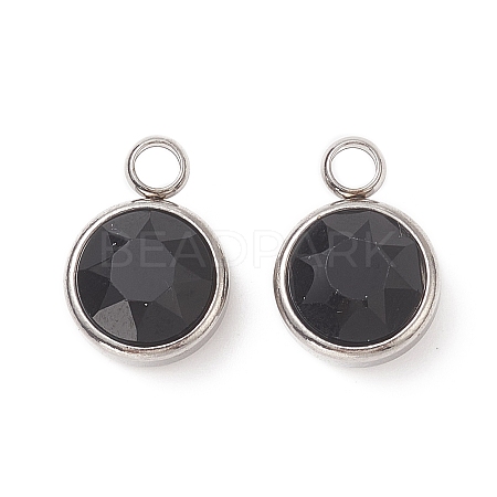 Faceted Glass Charms GLAA-G019-P12-1