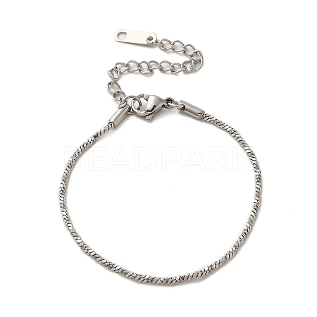 202 Stainless Steel Chain Bracelet STAS-A100-17P-1