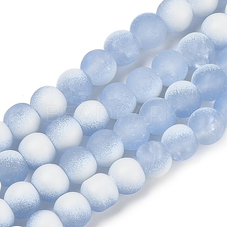 Frosted Crackle Glass Beads X1-GLAA-U001-8mm-M14-1