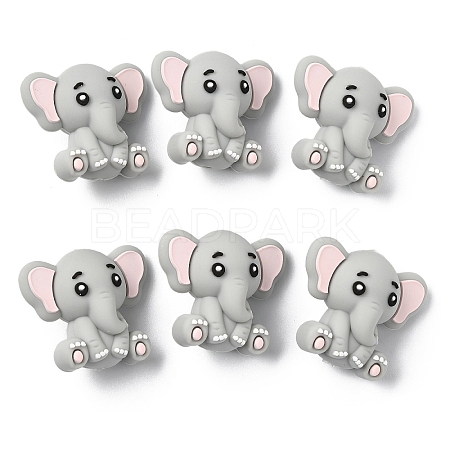 6Pcs Silicone Beads SIL-YW0002-10D-1