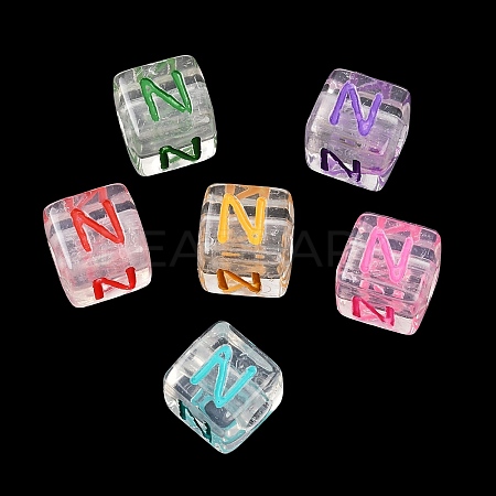 Acrylic European Beads MACR-I042-01N-1