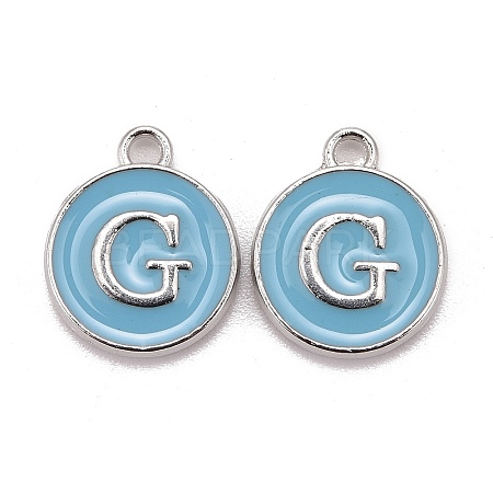 Platinum Plated Alloy Enamel Charms LS-ENAM-S118-04G-P-1