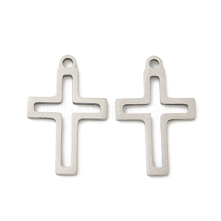 Hollow 201 Stainless Steel Laser Cut Pendants STAS-P428-11P-1