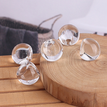 Transparent Acrylic Beads X-OACR-H034-53-1