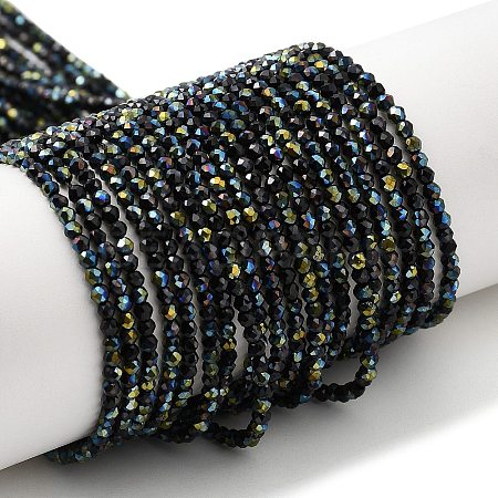 Electroplate Glass Beads Strands GLAA-H021-01A-HP09-1