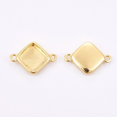 Brass Cabochon Connector Settings KK-F748-11G-1