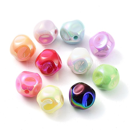 UV Plating Opaque Acrylic Beads X1-OACR-Z013-01-1