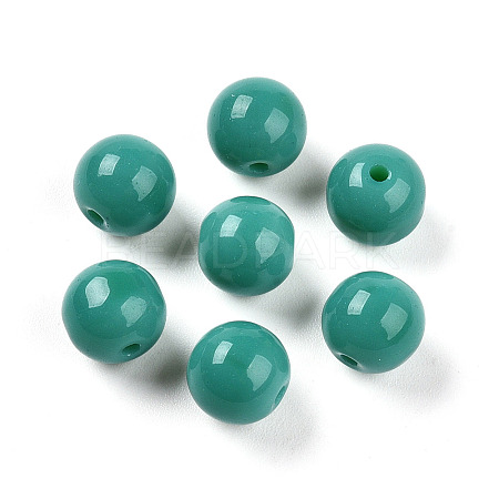Opaque Solid Color Glass Beads GLAA-N007-8mm-A09-1