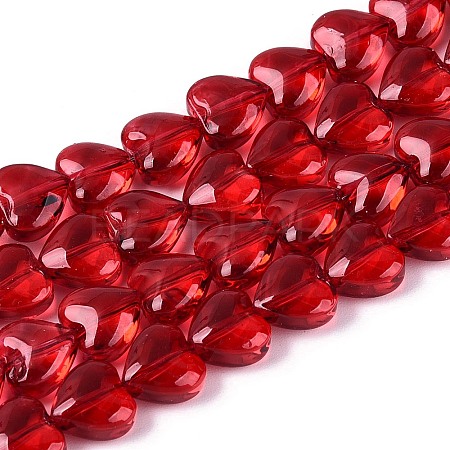 Baking Paint Transparent Glass Beads Strands DGLA-N021-01A-06-1
