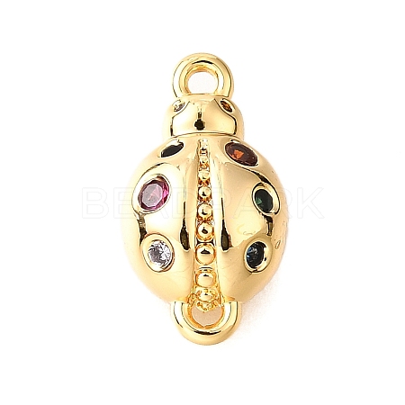Brass Micro Pave Colorful Cubic Zirconia Links KK-D356-18G-1