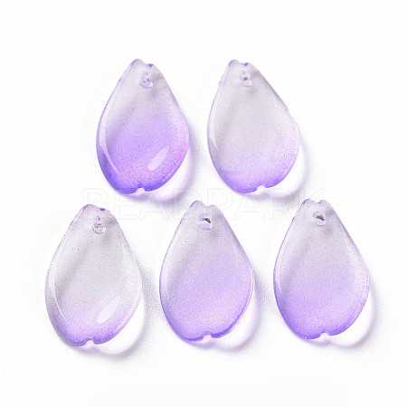 Transparent Spray Painted Glass Pendants GLAA-S190-014A-08-1