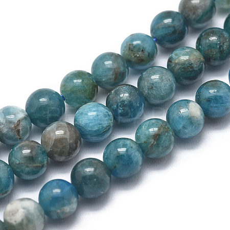 Natural Apatite Beads Strands G-I254-08G-1