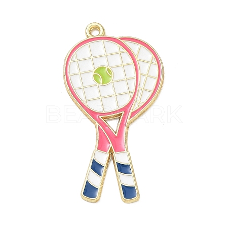Tennis Alloy Enamel Pendants AL-CBA292F-02J-G-1