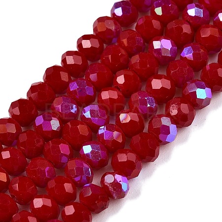 Electroplate Opaque Solid Color Glass Beads Strands LS-EGLA-A044-P4mm-L02-1