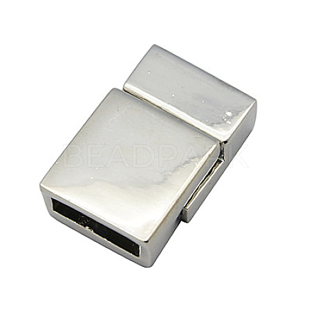 Alloy Magnetic Clasps with Glue-in Ends X-PALLOY-Q053-N-1