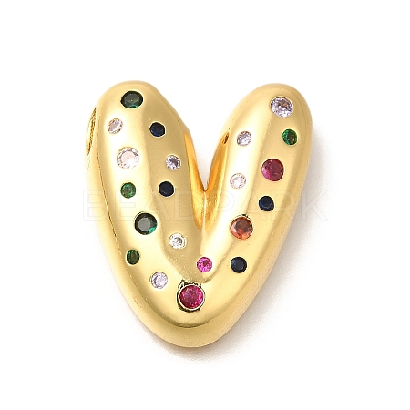 Brass Cubic Zirconia Pendants KK-M295-13G-V-1