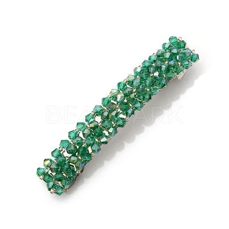 Glass Beaded Hair Barrettes PW-WG60883-12-1