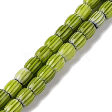Handmade Lampwork Chevron Beads Strands X-LAMP-K041-01B-26-1